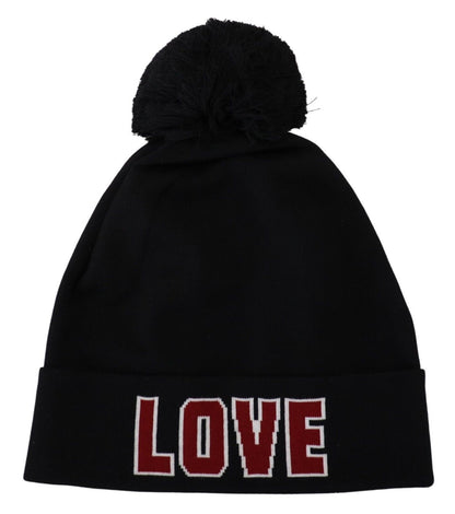 Dolce & Gabbana Elegant Black Virgin Wool Beanie Dolce & Gabbana