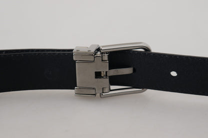 Dolce & Gabbana Elegant Blue Calf Leather Belt Dolce & Gabbana