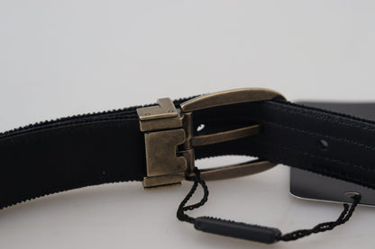 Dolce & Gabbana Elegant Black Leather Belt Dolce & Gabbana