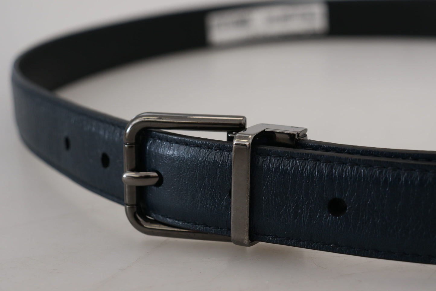 Dolce & Gabbana Elegant Dark Blue Leather Belt Dolce & Gabbana