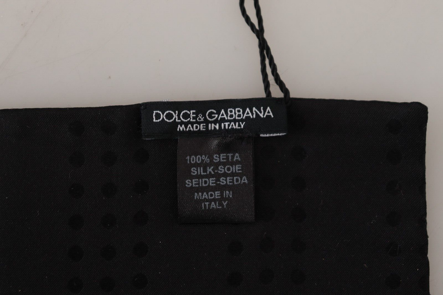 Dolce & Gabbana Elegant Silk-Wool Fringed Scarf in Dark Blue Dolce & Gabbana