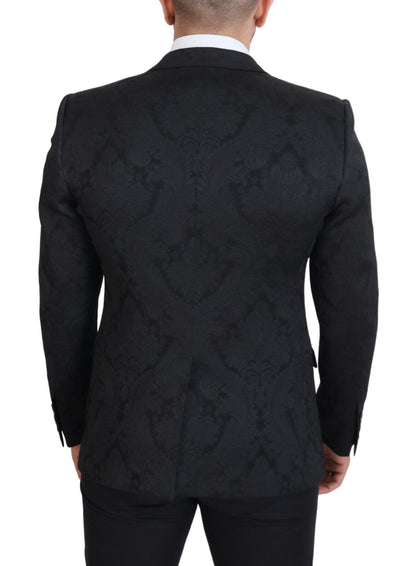 Dolce & Gabbana Elegant Black Martini Suit Jacket & Vest Ensemble Dolce & Gabbana