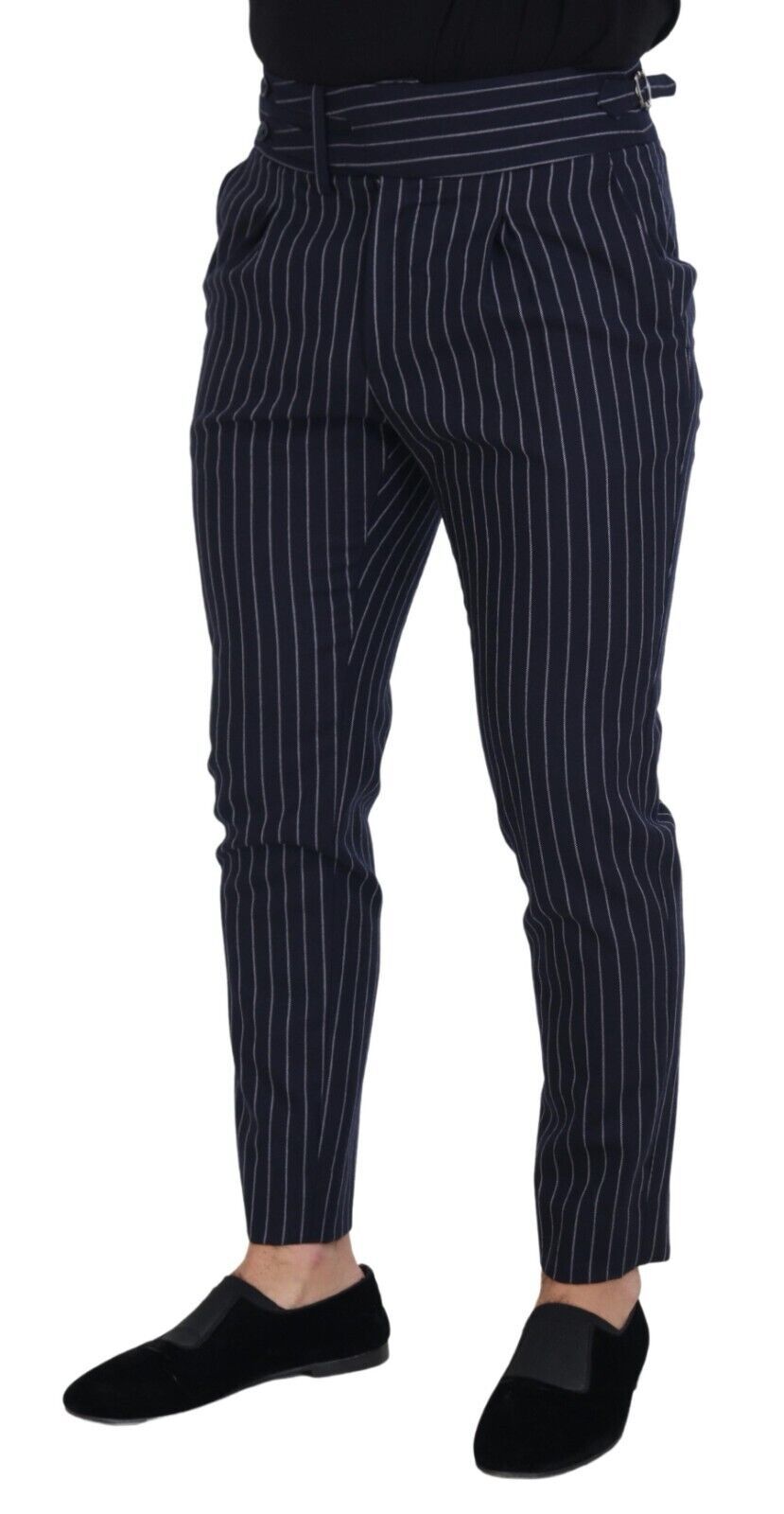 Dolce & Gabbana Sophisticated Blue Wool Blend Trousers Dolce & Gabbana