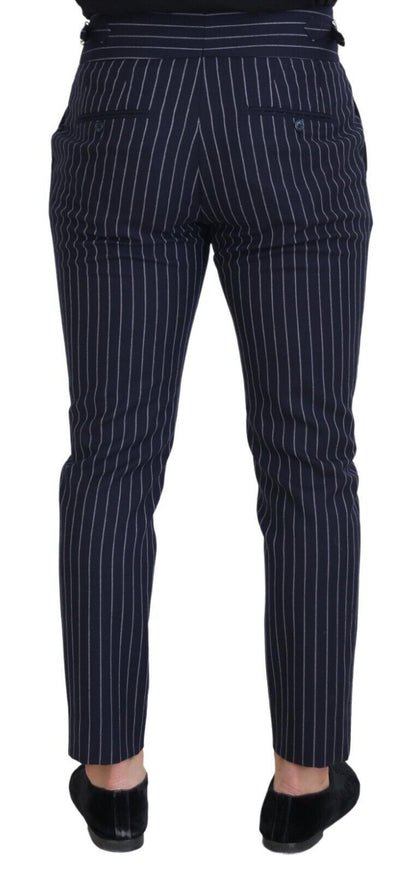 Dolce & Gabbana Sophisticated Blue Wool Blend Trousers Dolce & Gabbana