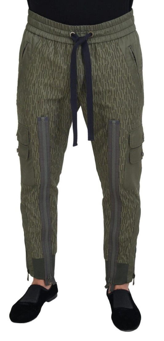 Dolce & Gabbana Elegant Green Cotton Blend Pants Dolce & Gabbana