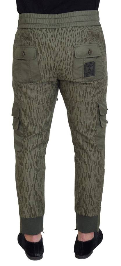 Dolce & Gabbana Elegant Green Cotton Blend Pants Dolce & Gabbana