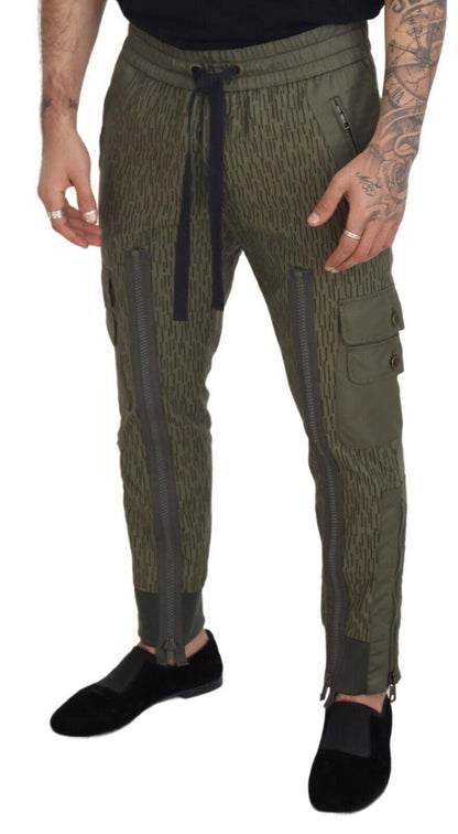 Dolce & Gabbana Elegant Green Cotton Blend Pants Dolce & Gabbana