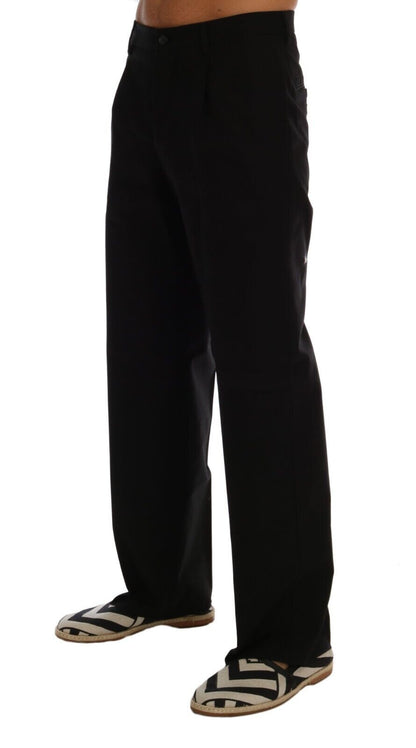 Dolce & Gabbana Elegant Black Cotton Stretch Pants Dolce & Gabbana