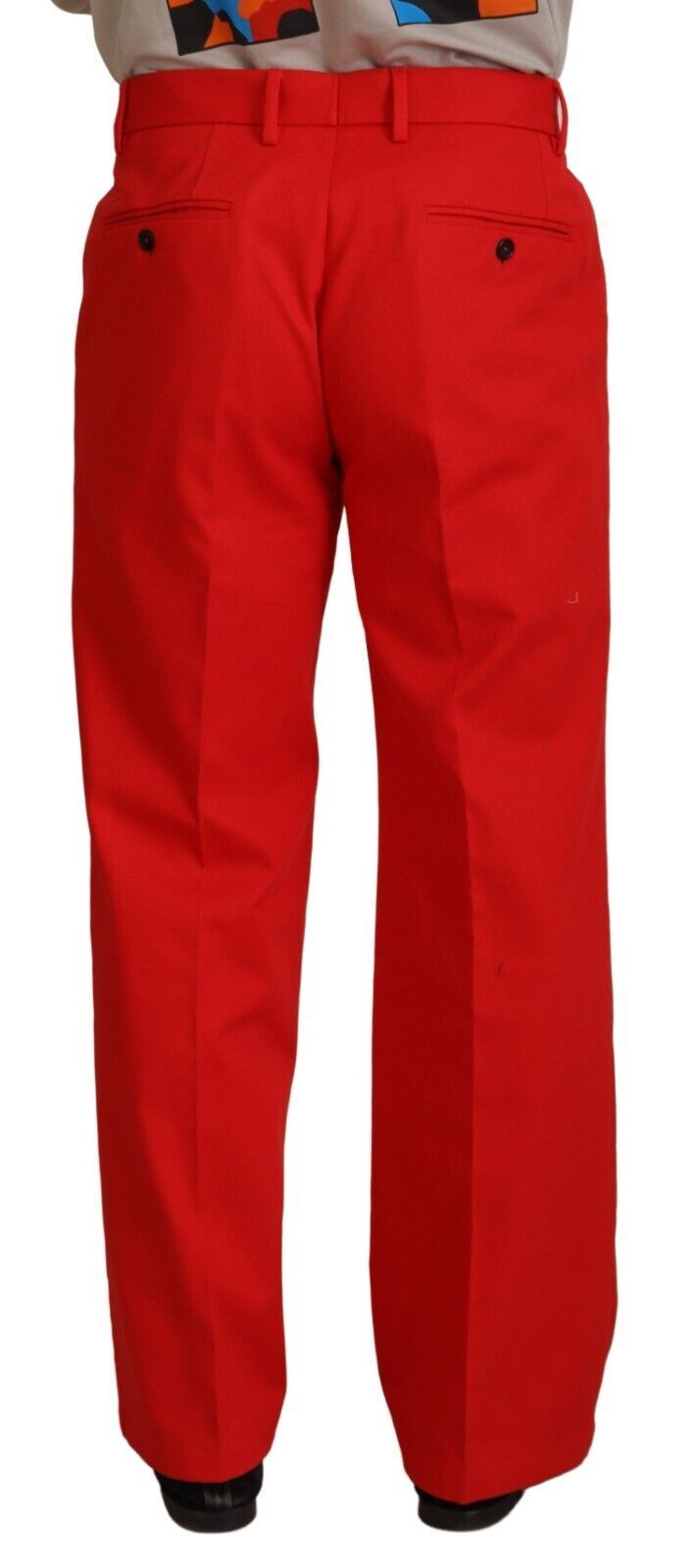 Dolce & Gabbana Stunning Red Mainline Cotton Pants Dolce & Gabbana