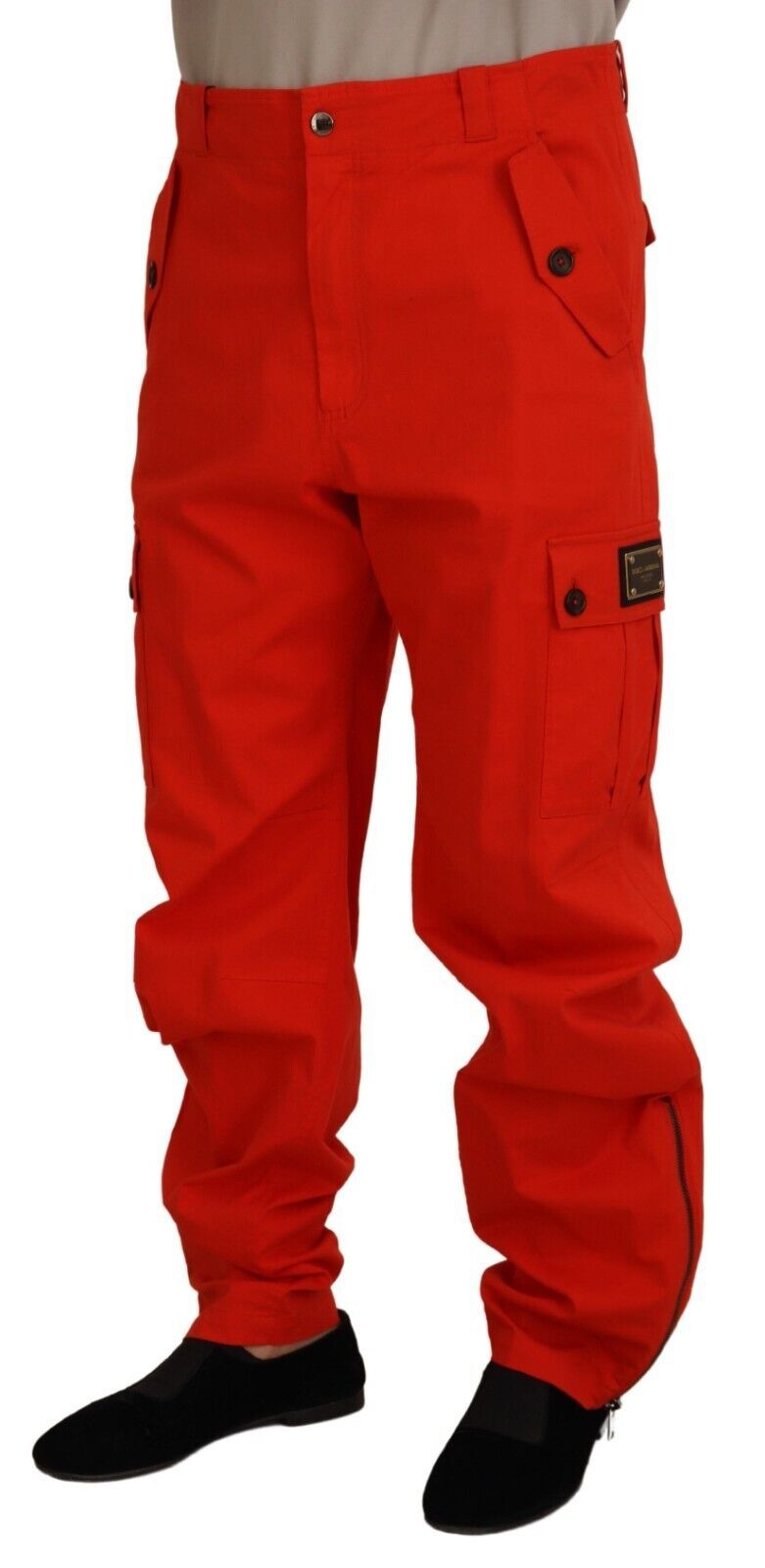 Dolce & Gabbana Elegant Red Cotton Blend Trousers Dolce & Gabbana