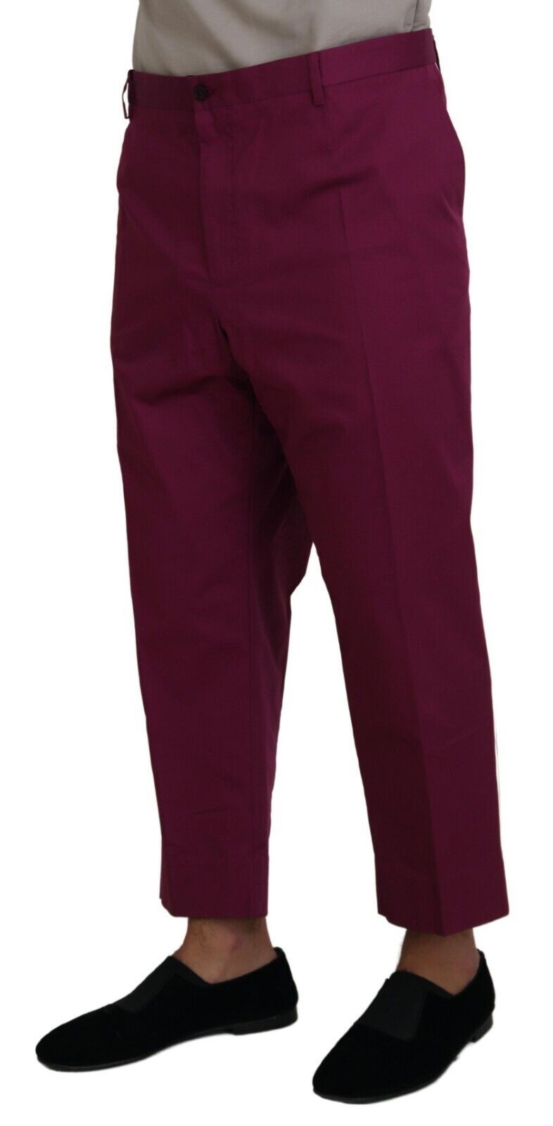 Dolce & Gabbana Elegant Magenta Cotton Stretch Pants Dolce & Gabbana