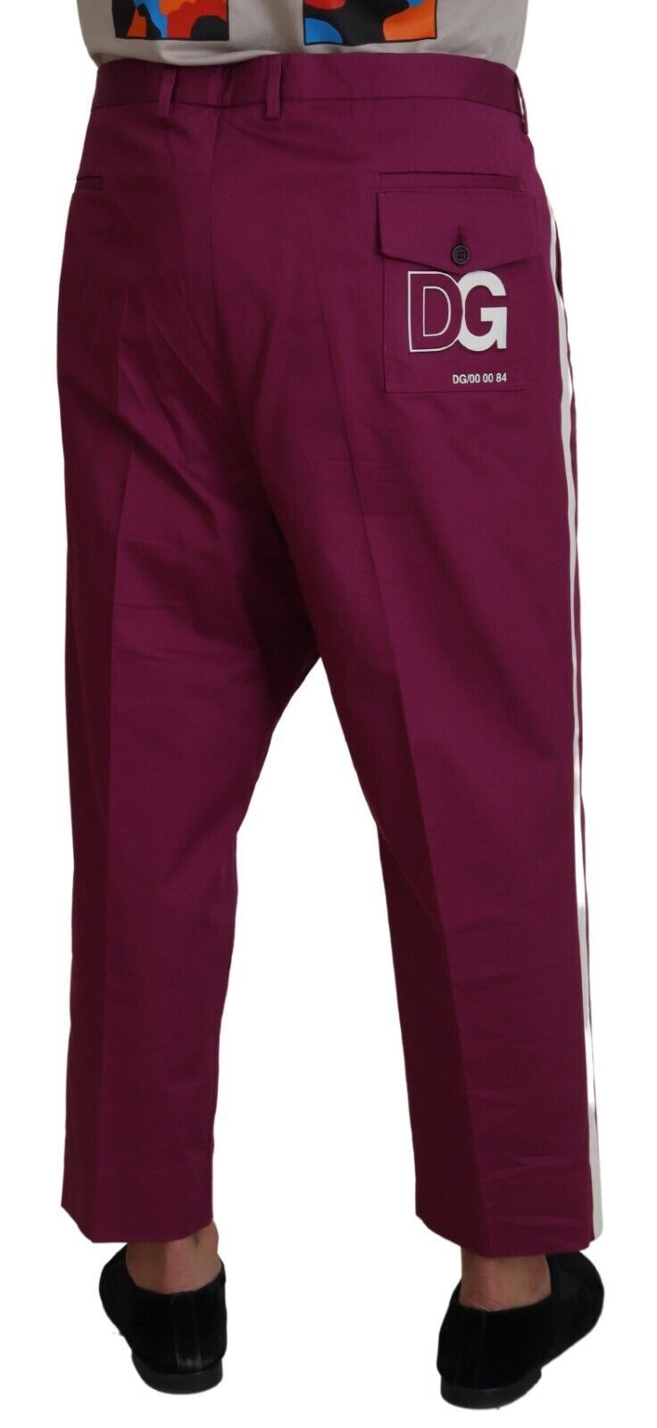 Dolce & Gabbana Elegant Magenta Cotton Stretch Pants Dolce & Gabbana