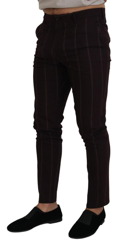 Dolce & Gabbana Elegant Brown Wool Blend Trousers Dolce & Gabbana