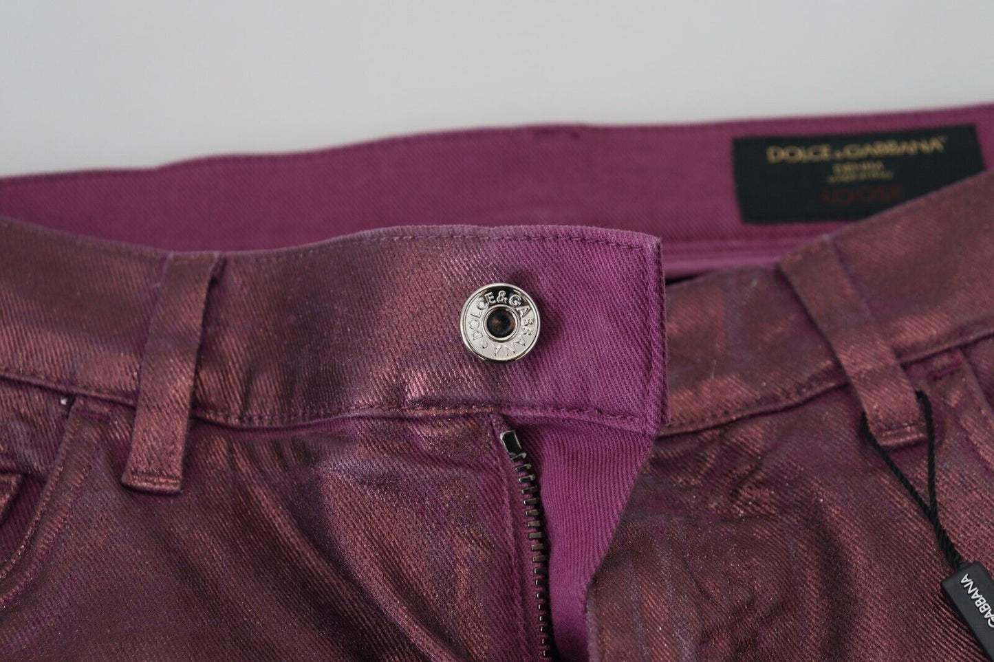 Dolce & Gabbana Elegant Magenta Cotton Trousers Dolce & Gabbana