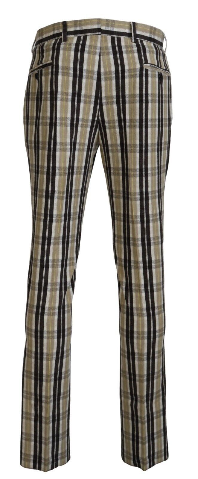 BENCIVENGA Chic Multicolor Checkered Cotton Pants BENCIVENGA