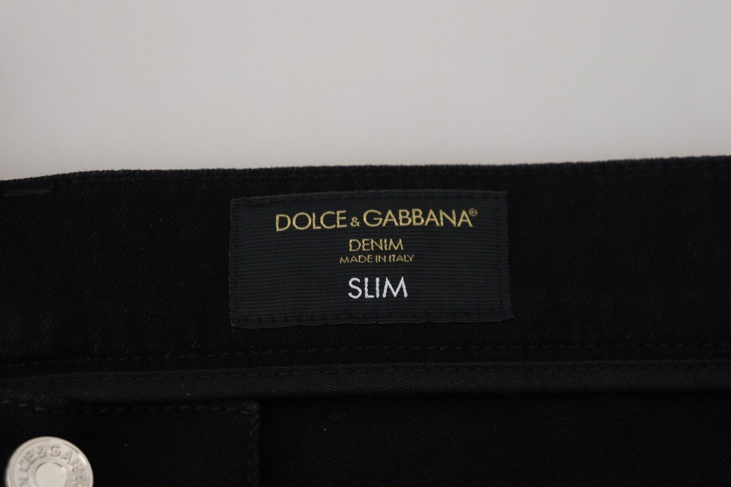 Dolce & Gabbana Elegant Black Gold Dust Jeans Dolce & Gabbana