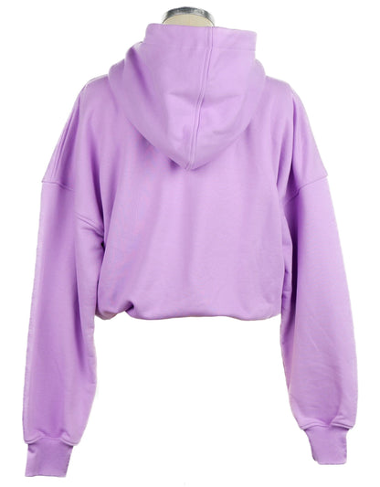 Comme Des Fuckdown Chic Purple Hooded Sweatshirt with Logo Print Comme Des Fuckdown