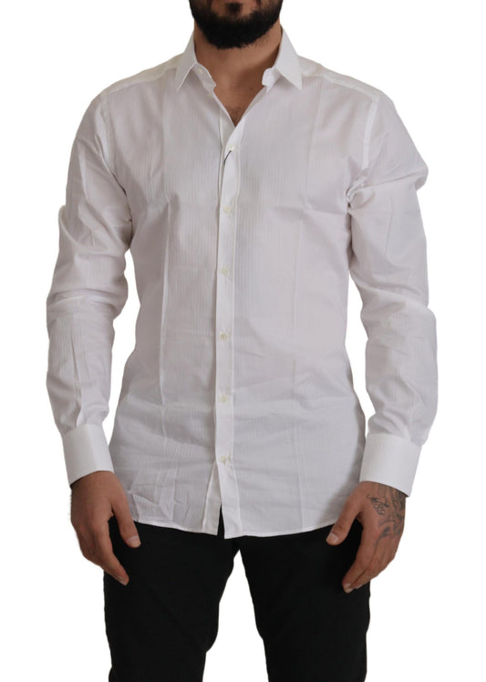 Dolce & Gabbana Elegant White Cotton Dress Shirt Dolce & Gabbana