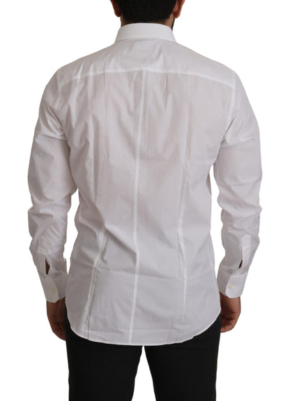 Dolce & Gabbana Elegant Slim Fit White Martini Dress Shirt Dolce & Gabbana