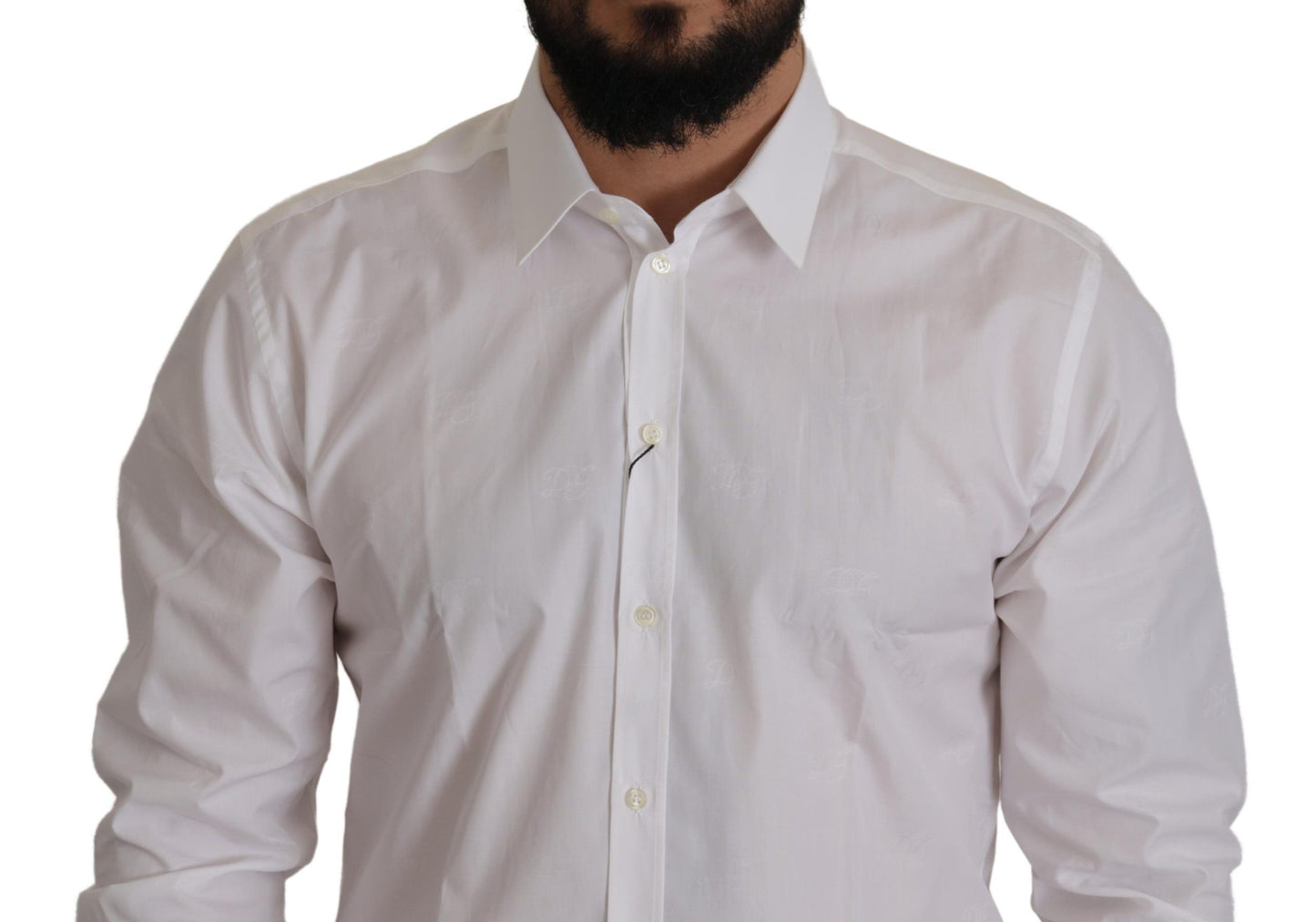 Dolce & Gabbana Elegant Slim Fit White Martini Dress Shirt Dolce & Gabbana