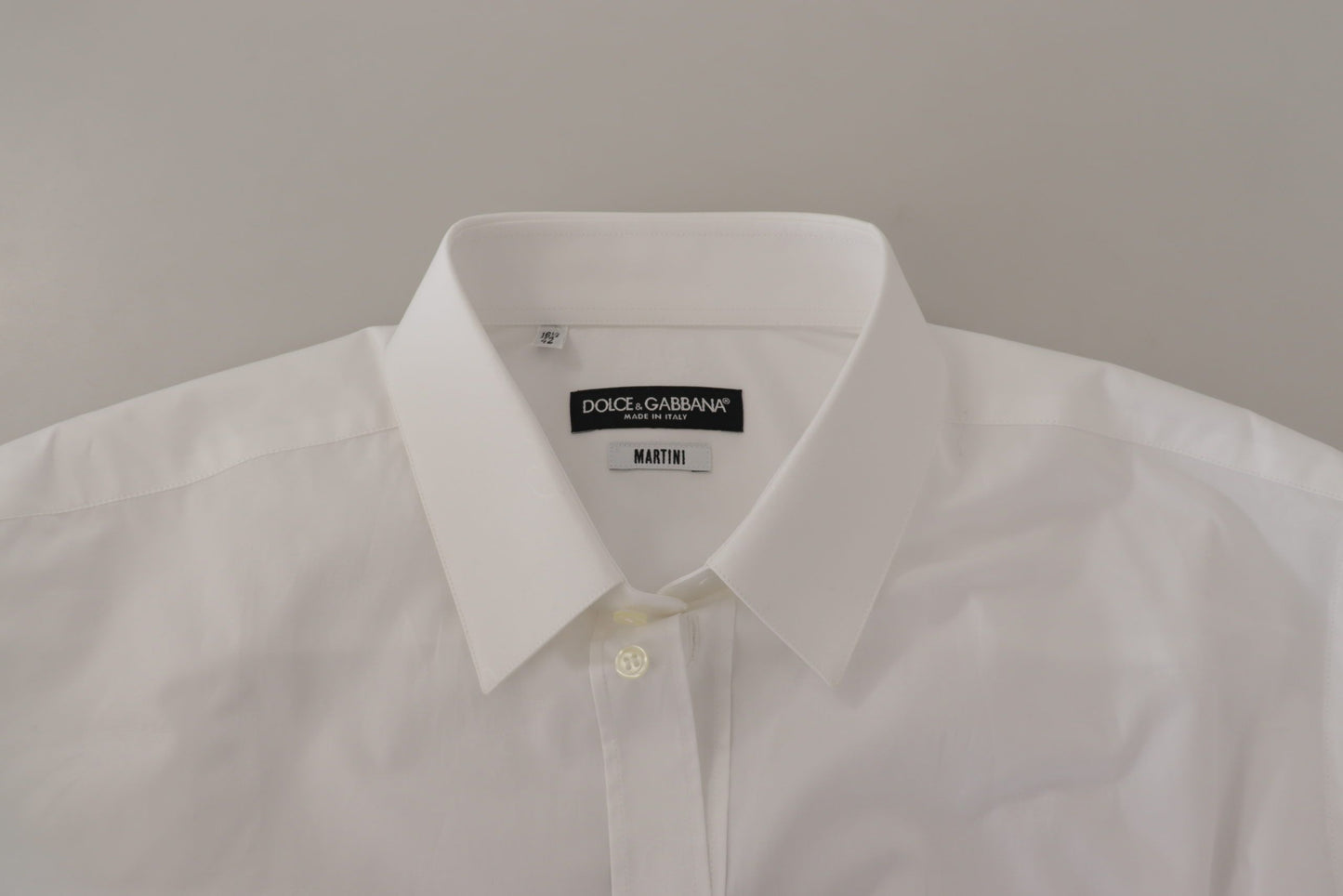 Dolce & Gabbana Elegant Slim Fit White Martini Dress Shirt Dolce & Gabbana