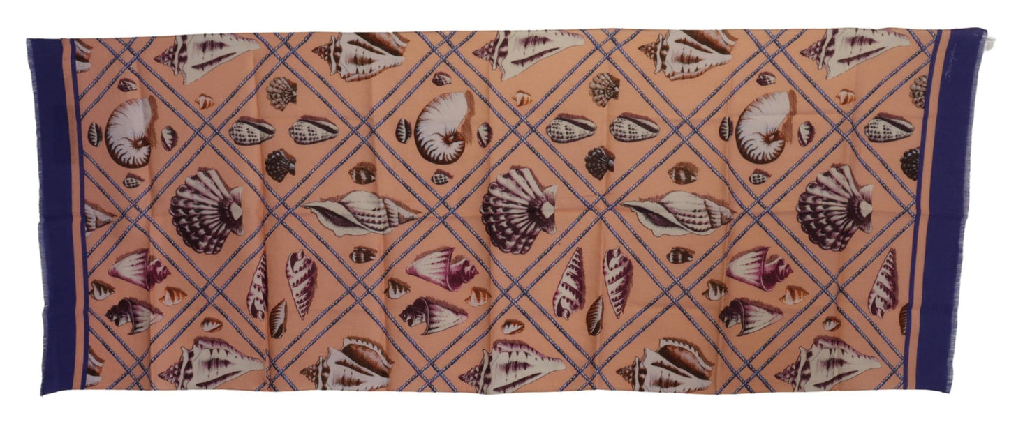 Dolce & Gabbana Multicolor Seashell Linen Scarf for Men