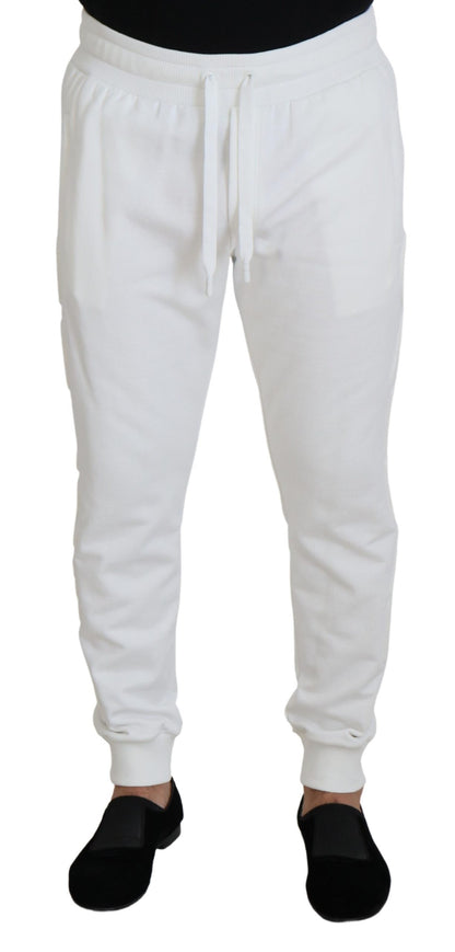 Dolce & Gabbana Elegant White Cotton Sweatpants Dolce & Gabbana