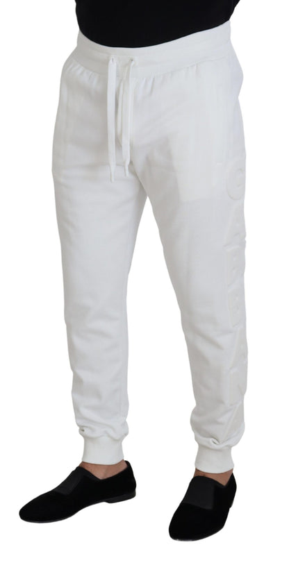 Dolce & Gabbana Elegant White Cotton Sweatpants Dolce & Gabbana