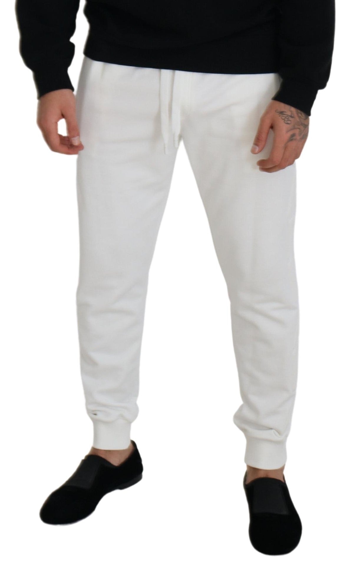 Dolce & Gabbana Elegant White Cotton Sweatpants Dolce & Gabbana