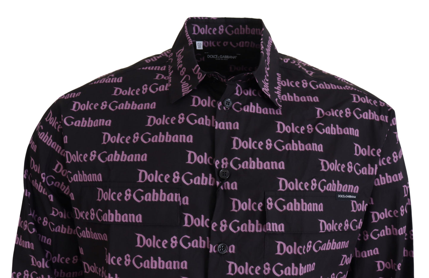 Dolce & Gabbana Elegant Slim Fit Black Dress Shirt Dolce & Gabbana