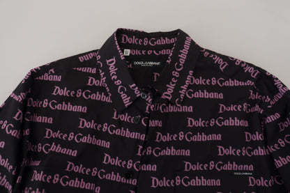 Dolce & Gabbana Elegant Slim Fit Black Dress Shirt Dolce & Gabbana