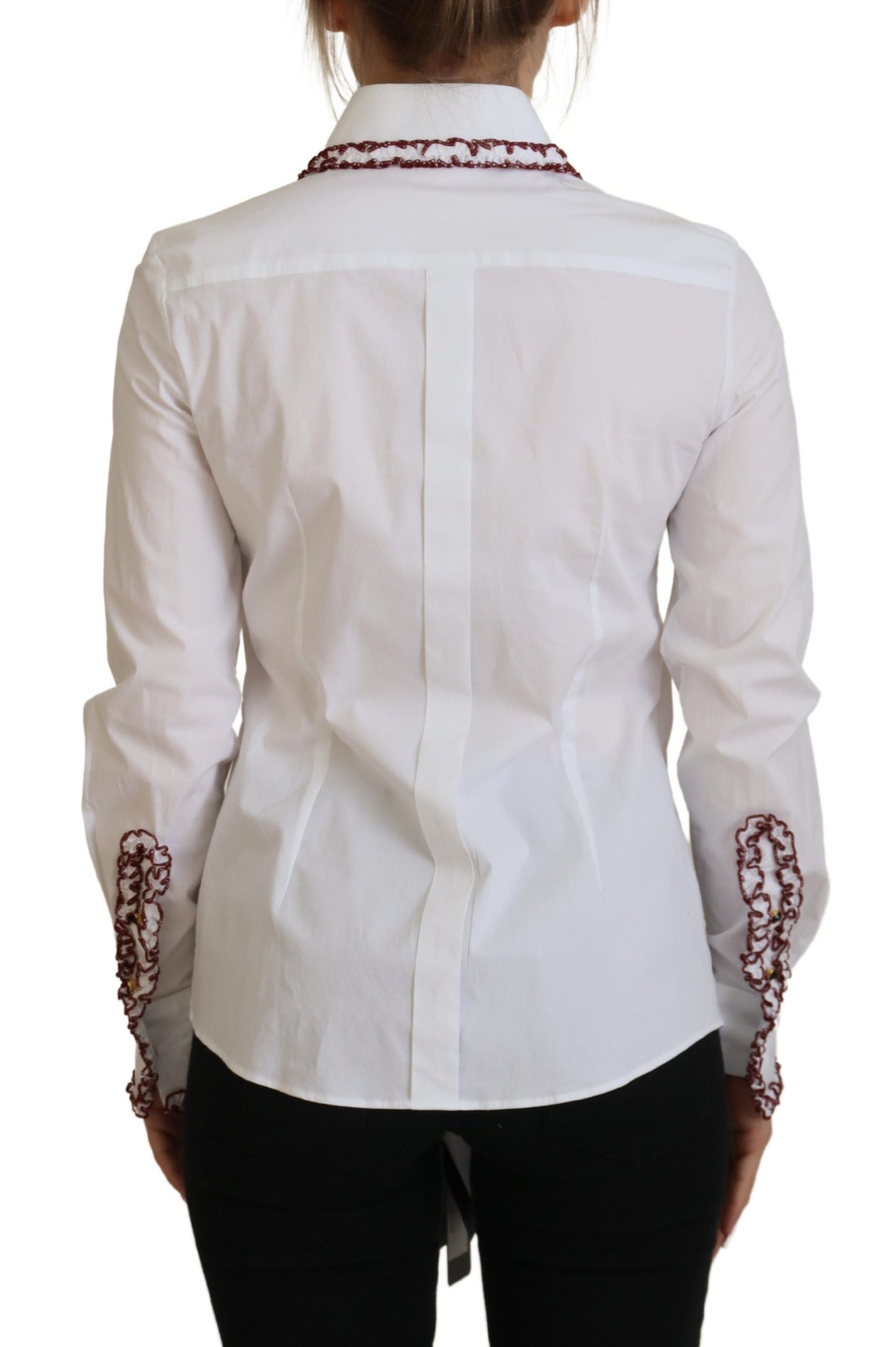 Dolce & Gabbana Elegant White Cotton Polo Top Dolce & Gabbana