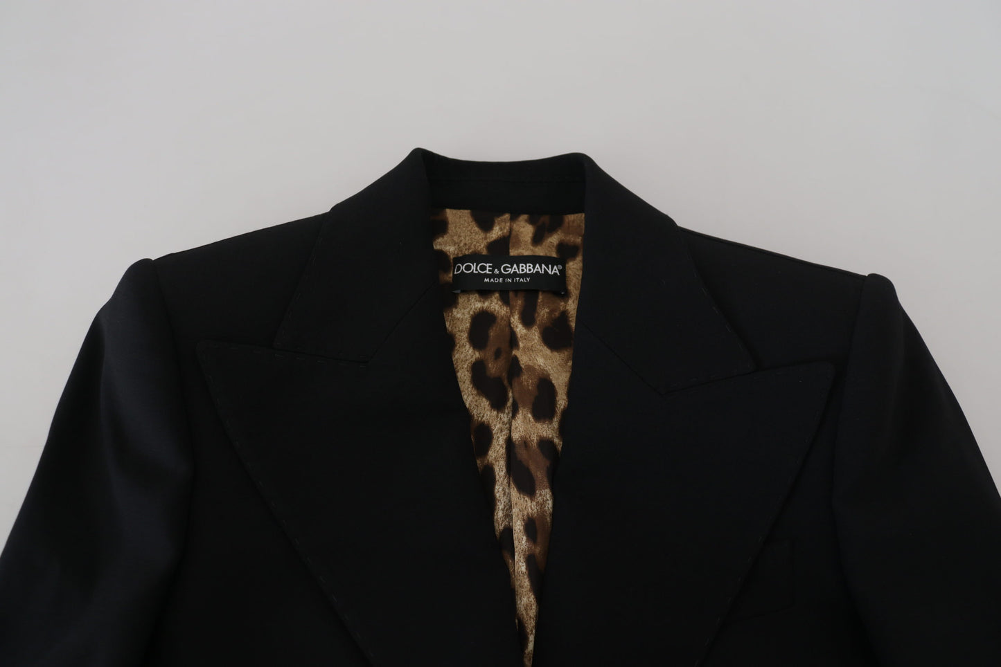 Dolce & Gabbana Elegant Black Stretch Wool Blazer Dolce & Gabbana