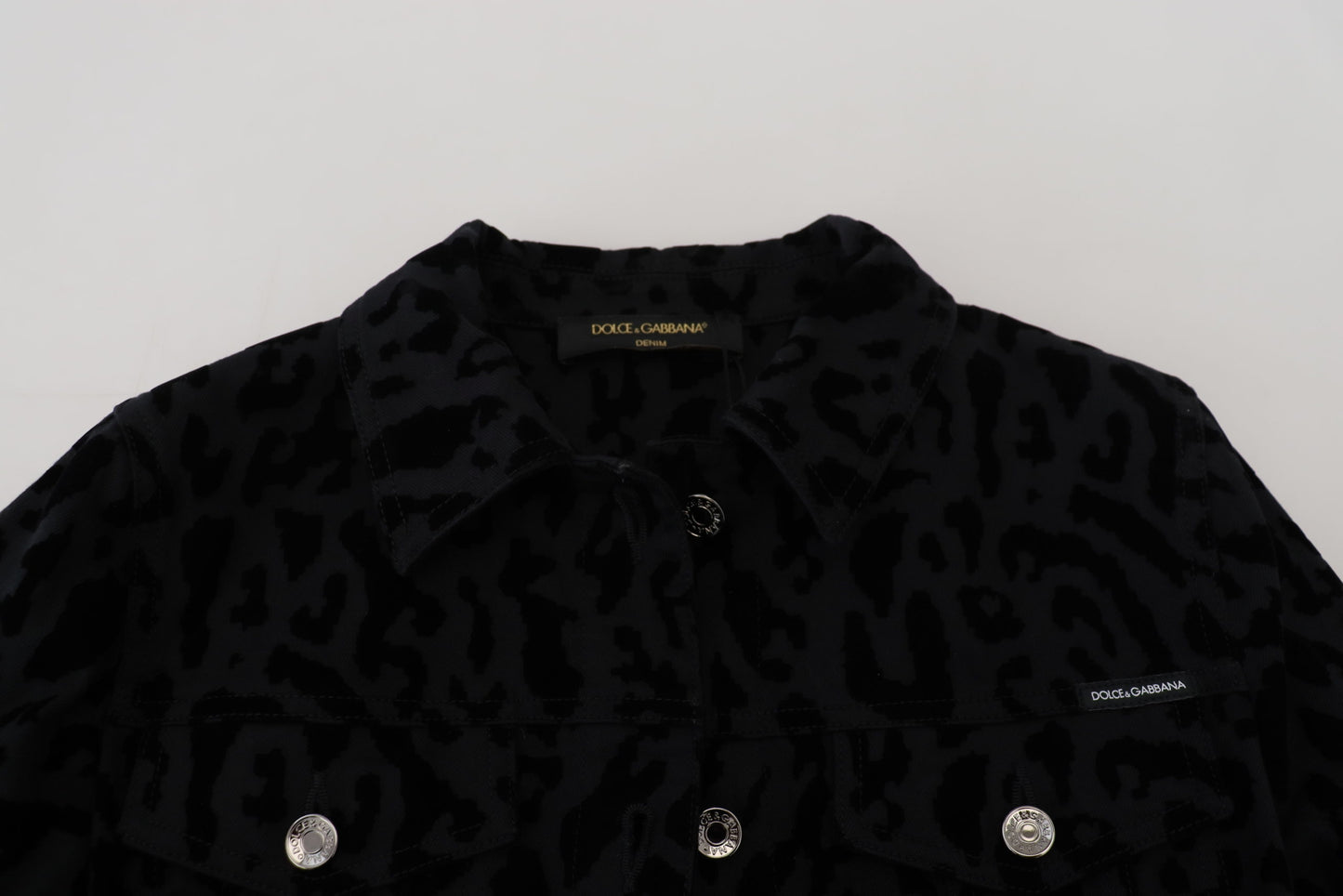 Dolce & Gabbana Chic Leopard Pattern Denim Jacket Dolce & Gabbana