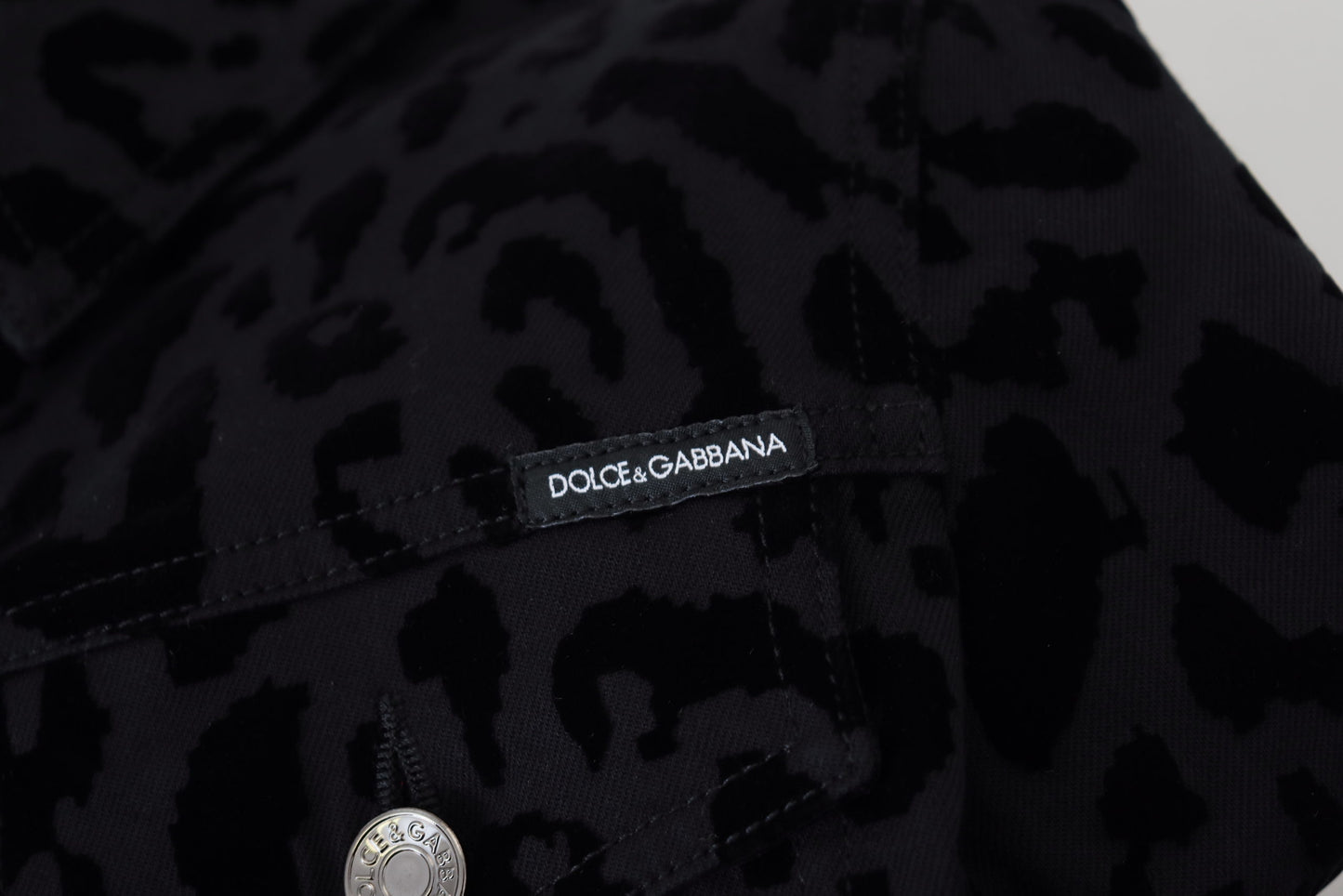 Dolce & Gabbana Chic Leopard Pattern Denim Jacket Dolce & Gabbana