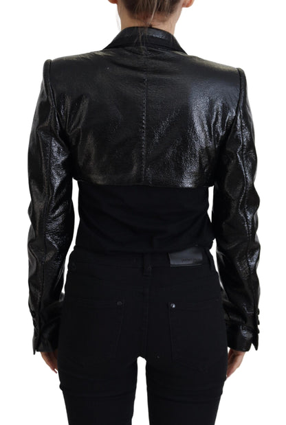 Dolce & Gabbana Elegant Cropped Black Designer Jacket Dolce & Gabbana