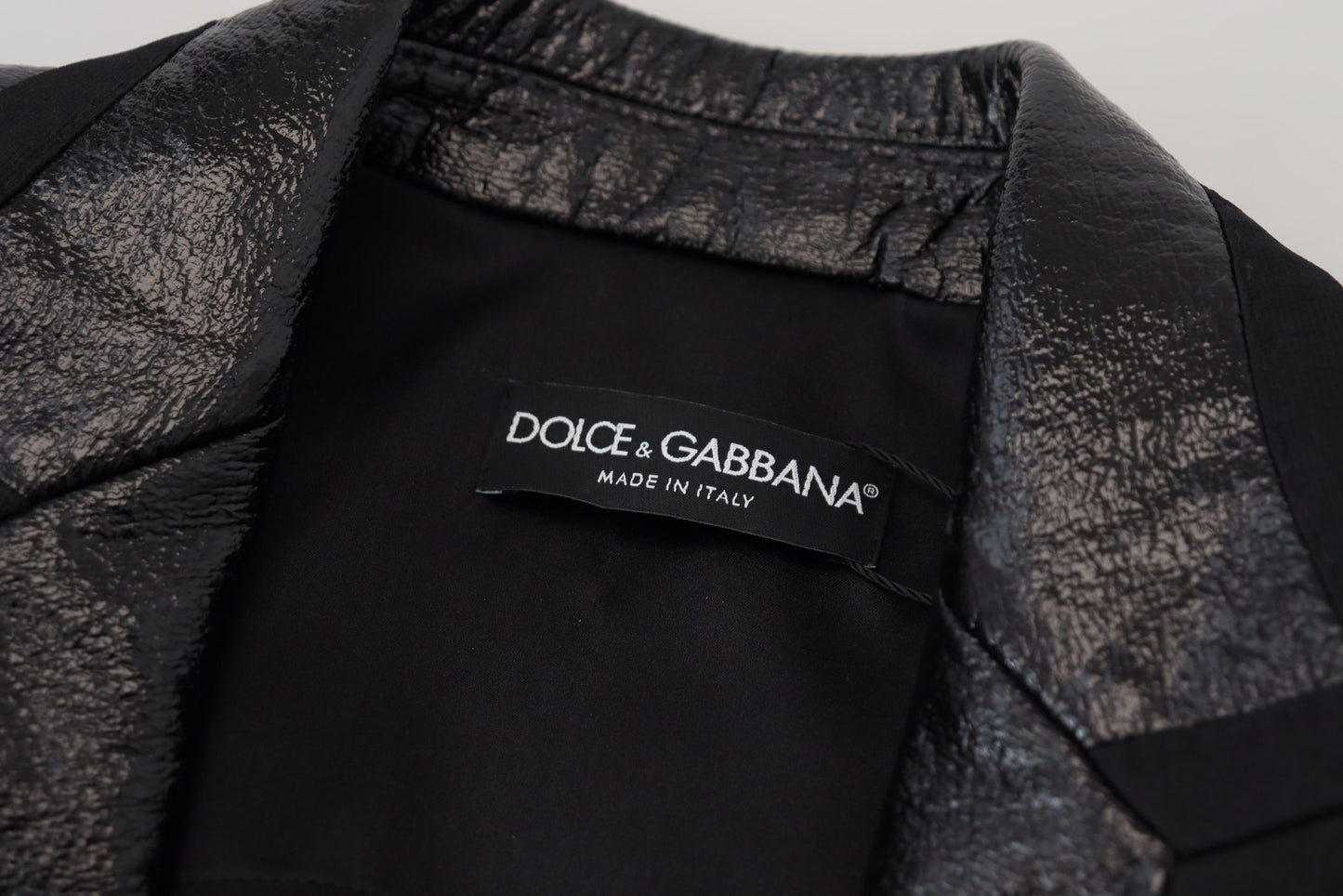 Dolce & Gabbana Elegant Cropped Black Designer Jacket Dolce & Gabbana