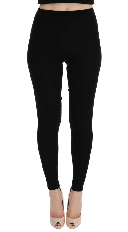 Dolce & Gabbana Elegant Black Cashmere Pants Dolce & Gabbana