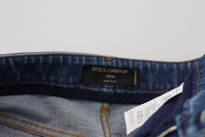 Dolce & Gabbana Chic Blue Denim Pants – Elegance Meets Comfort Dolce & Gabbana