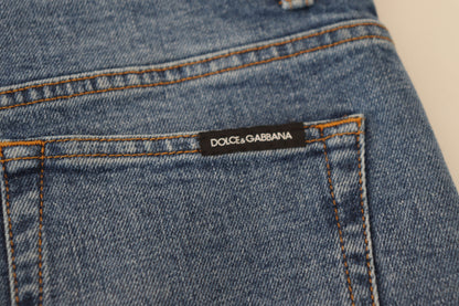 Dolce & Gabbana Chic Blue Denim Pants – Elegance Meets Comfort Dolce & Gabbana