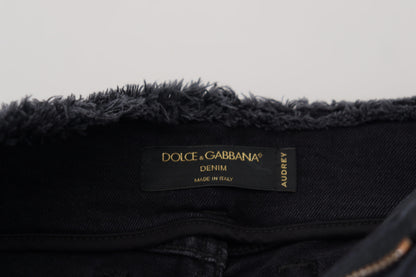 Dolce & Gabbana Sleek Black Denim Pants - Italian Couture Dolce & Gabbana