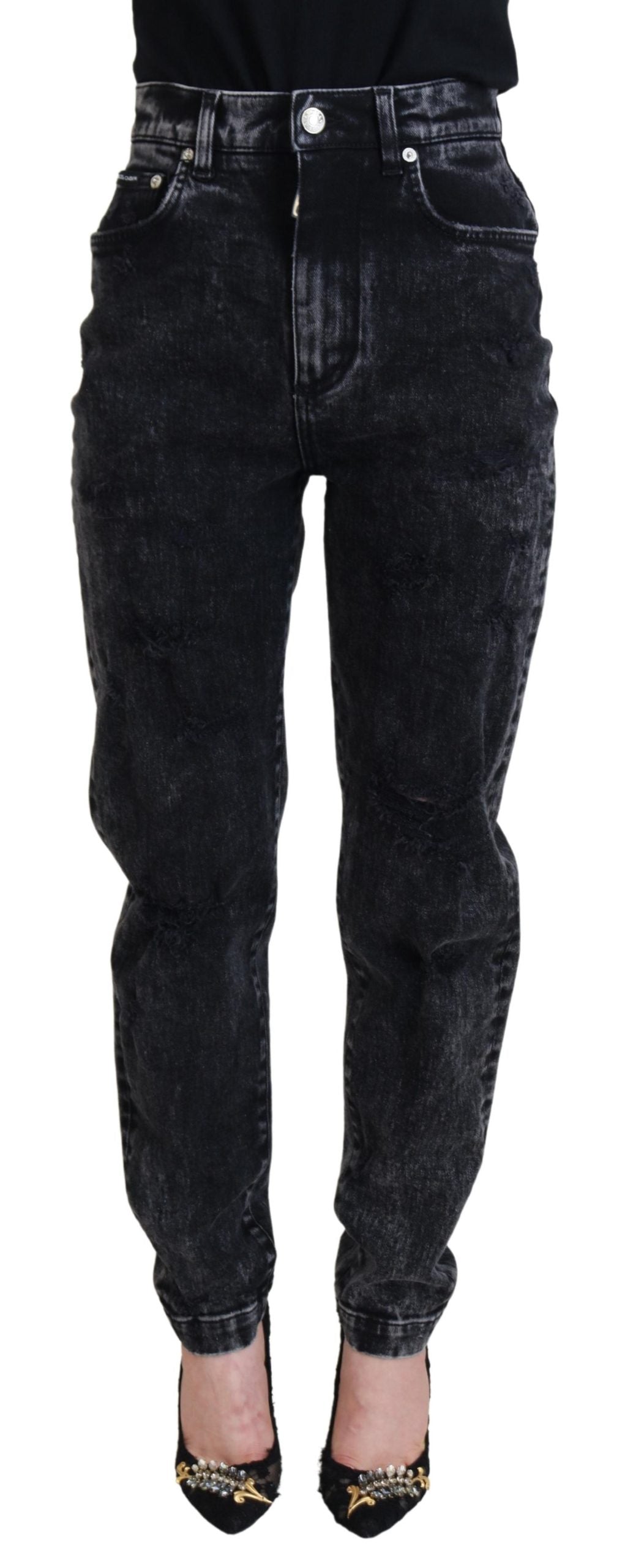 Dolce & Gabbana Elegant Black Denim Pants Dolce & Gabbana