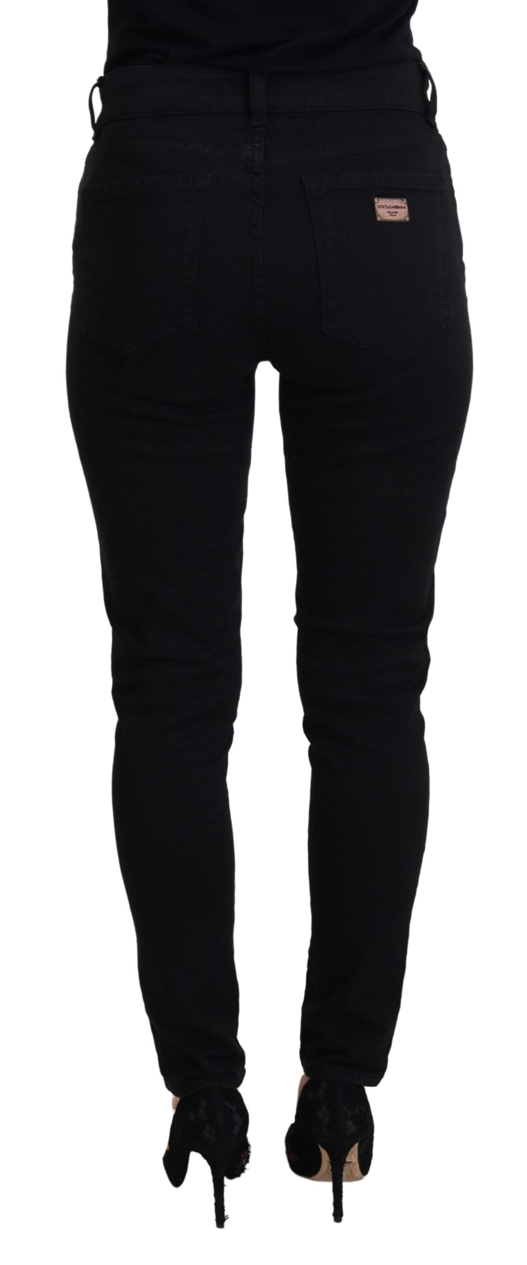 Dolce & Gabbana Elegant Black Denim Pants Dolce & Gabbana