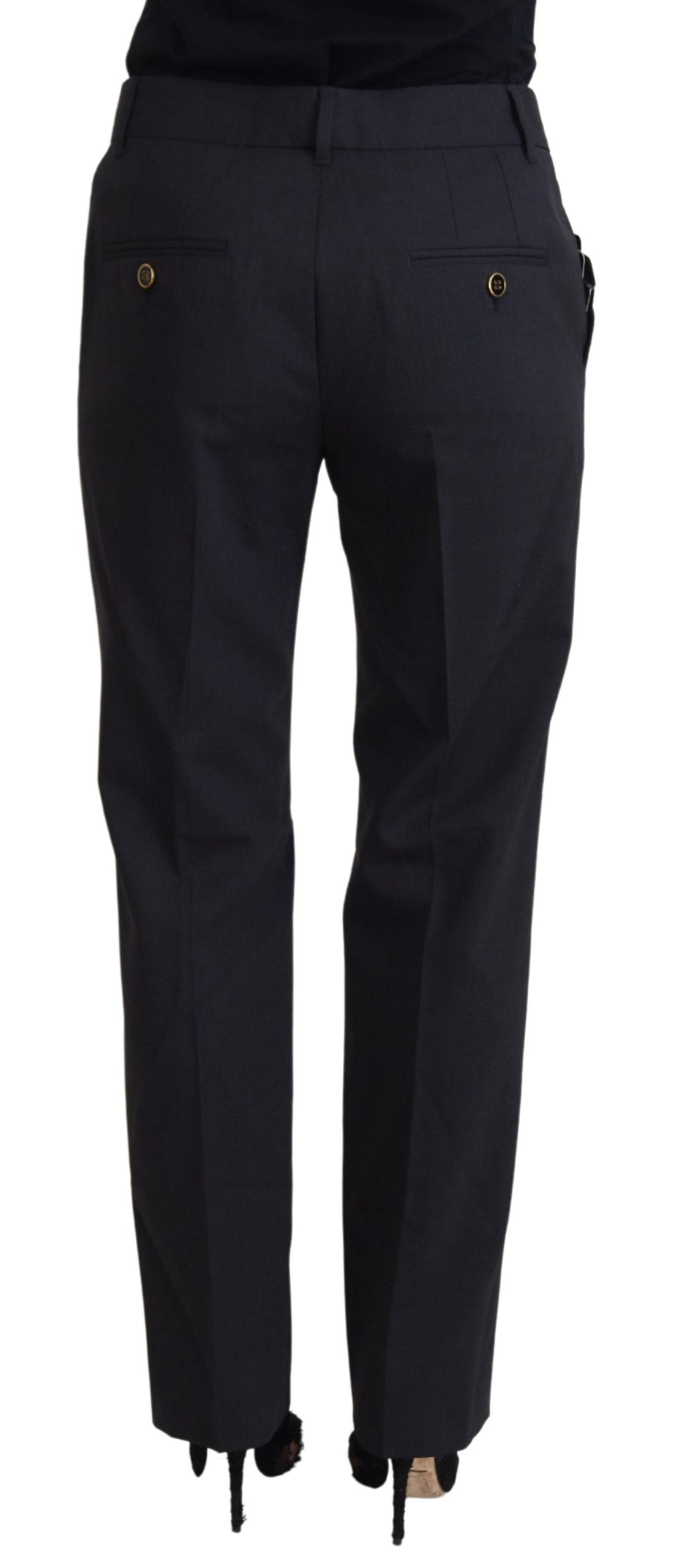 Dolce & Gabbana Chic Grey Wool Blend Pants for Elevated Style Dolce & Gabbana