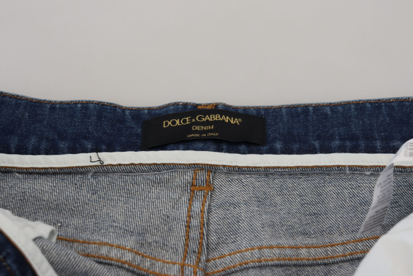 Dolce & Gabbana Elegant Blue Denim Pants - Tailored Fit Dolce & Gabbana