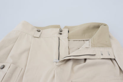 Dolce & Gabbana Elegant Beige Cotton Trousers Dolce & Gabbana