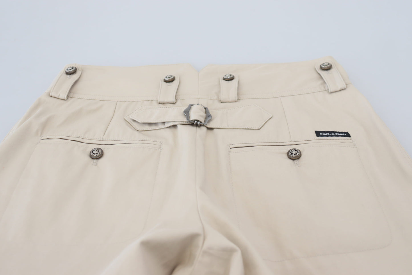 Dolce & Gabbana Elegant Beige Cotton Trousers Dolce & Gabbana