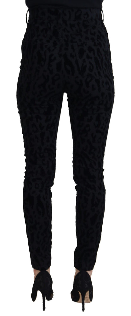 Dolce & Gabbana Chic Leopard Print Denim Elegance Dolce & Gabbana