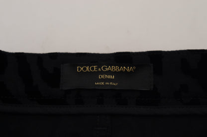 Dolce & Gabbana Chic Leopard Print Denim Elegance Dolce & Gabbana