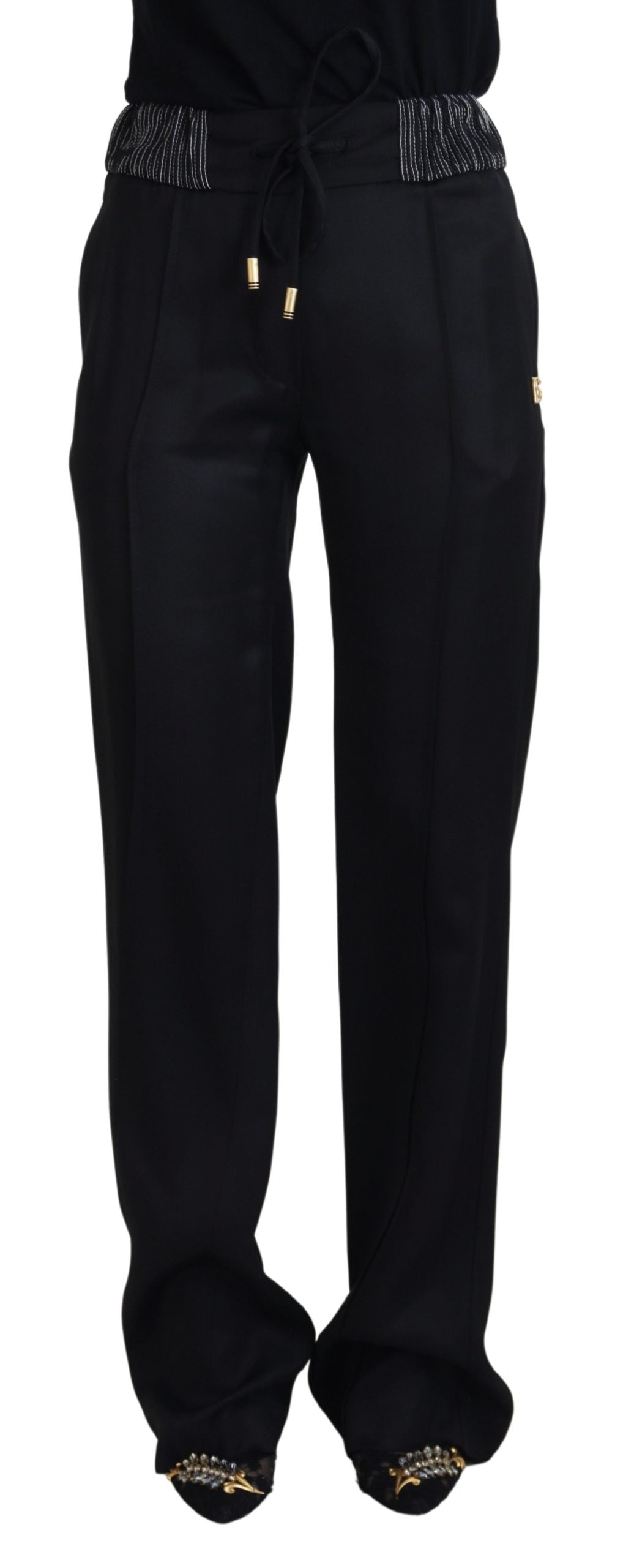 Dolce & Gabbana Elegant Black Cotton Pants Dolce & Gabbana